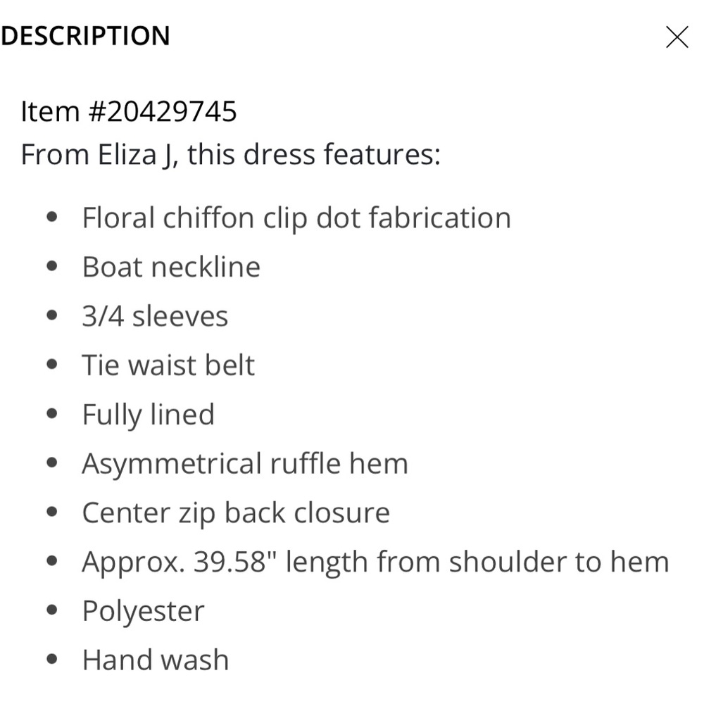 Eliza J Chiffon Ruffle Dress. EUC - Picture 4 of 8